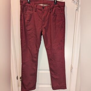 Levi’s 511 Slim Fit Jeans Mens 36x32 Burgundy Red Denim Pants